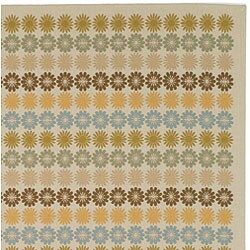 Martha Stewart Sunstripe Linen-colored Wool Rug (7'7 x 9'10)