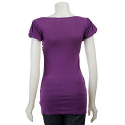Kensie Girl Junior's Grape Knot Front Top