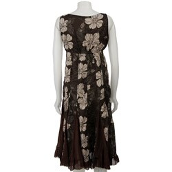 Magic Women's Plus Size Godet Floral Tank Dress
