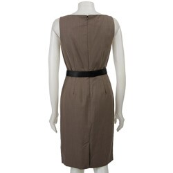 Calvin Klein Women's Belted Sleeveless Sheath Dress