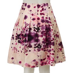 FINAL SALE Calvin Klein Women's Pleated Pink Floral Skirt