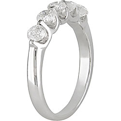 14k White Gold 1ct TDW Diamond 5-stone Ring (H-I, I1)