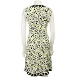 Tahari ASL Women's Printed V-neck Matte Jersey Dress