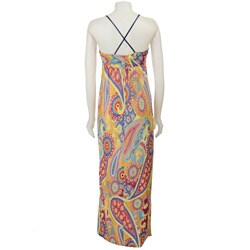 Grass Junior's Beaded Cross Strap Maxi Dress