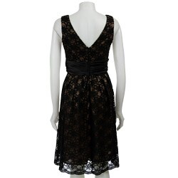 R&M Richards Women's Black/ Gold Lace Dress