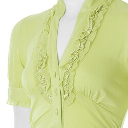 Adriana Junior's Ruffled Empire Waist Knit Top