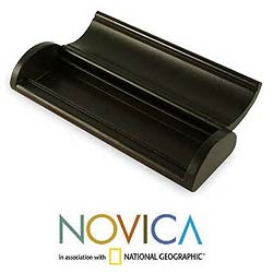 Wood and Nickel 'Fountain of Wisdom' Pencil Box (Thailand)