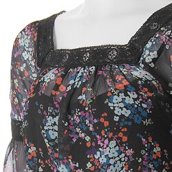 Belle du Jour Junior's Lace Trim Pattern Dress