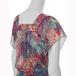 Self Esteem Brand Junior's Short-sleeve Floral Top
