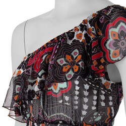 Luna Chix Junior's One-shoulder Smocked Blouse