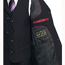 BJK Collection Boy's Solid Black Suit