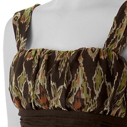 Sangria Women's Shirred Georgette Dress