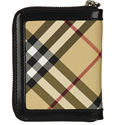 Burberry Nova Check Black Ziggy Wallet
