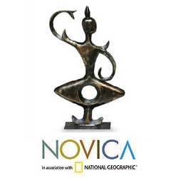 Bronze 'Temple Dancer' Sculpture (Indonesia)