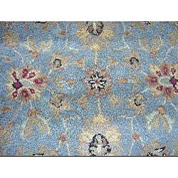 Indo Mahal Hand-tufted Light Blue/ Ivory Rug (5'3 x 8'2) 