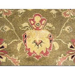 Indo Mahal Gold/ Beige/ Red Rug (5'3 x 8'2)