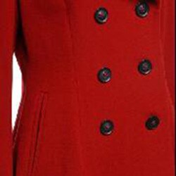DKNY Women's Fit and Flare Peacoat