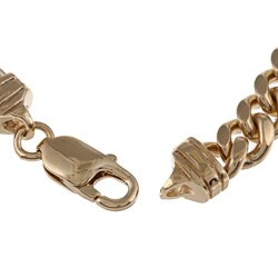 Caribe Gold  14k over Sterling  Silver 8.5-inch Miami Cuban Link Bracelet