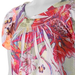 T.G. Fashion Women's Multicolor Sublimation Print Top