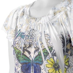 California Bloom Women's Flutter-sleeve Sublimation Top