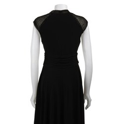 Scarlett Nite Women's Beaded-sleeve Matte Jersey Dress