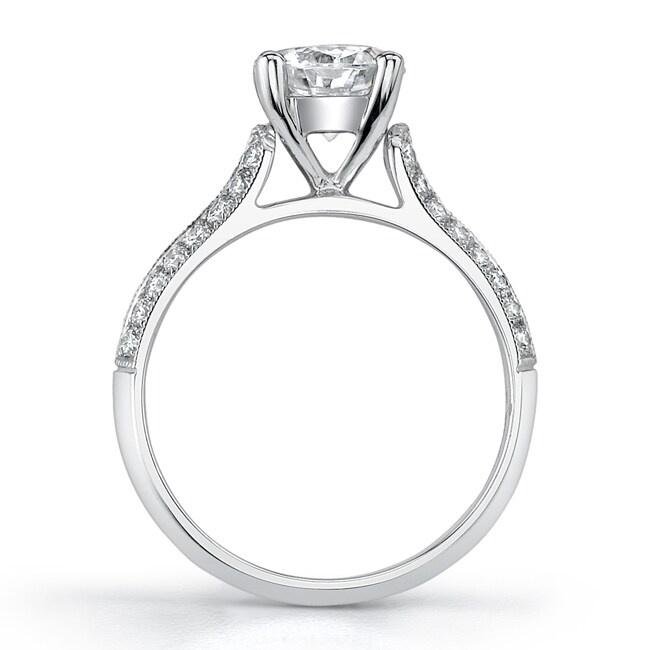 18k Gold 1 7/8ct TDW EGL Diamond Bridal Ring Set (I, SI1-SI3)