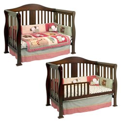 DaVinci Parker 4-in-1 Crib with Toddler Rail in Coffee