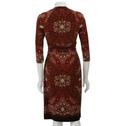Anne Klein Women's Printed Matte Jersey Dress