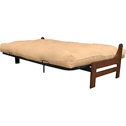 Boston Walnut Finish Queen Armless Frame Futon Set