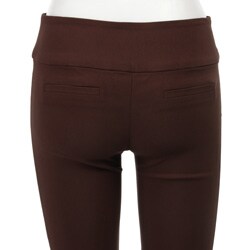 Zinc Women's Brown Wide Waistband Pants