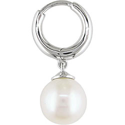 10k White Gold Freshwater Pearl Earrings (8-9 mm)
