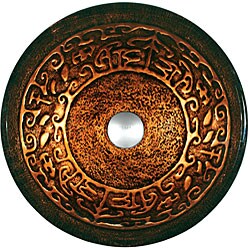 Vigo Copper Mosaic 19-mm thick Glass Vessel Sink