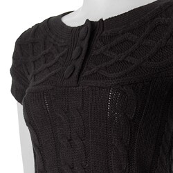 Ci Sono by Adi Junior's Short-sleeve Cable Knit Sweater