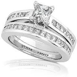14k Gold 1 3/4ct TDW Princess-cut Diamond Bridal Set (H-I, I1-I2)