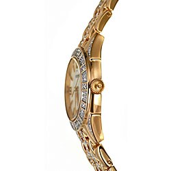 Wittnauer Women's Crystal Goldplated Quartz Arabic Numeral Watch