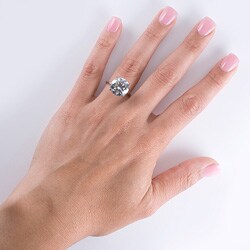 Platinum 10ct TDW GIA Certified Diamond Ring (F, VVS2) (Size 6.5)