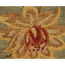 Hand-knotted Blue Wool Divchi Rug (8' x 10')