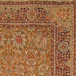 Heirloom Hand-knotted Kashan Gold Wool Rug (9' x 12')