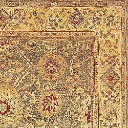 Oushak Legacy Hand-knotted Green/ Gold Wool Rug (6' x 9')