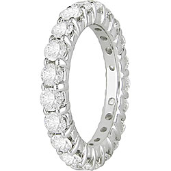 18k White Gold 3 1/8ct TDW Diamond Eternity Ring (H-I, SI2) (Size 8.5)