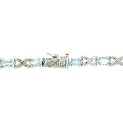 Sterling Silver Blue Topaz Bracelet