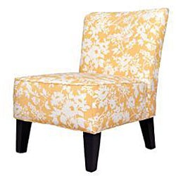 angelo:HOME Davis Armless Chair Yellow and White Floral