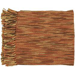 Rust/ Brown Throw Blanket with 2 Decorative Pillows