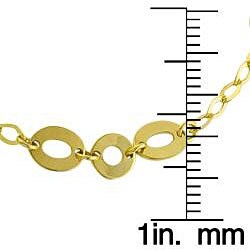 14k Yellow Gold Oval Rondo Bracelet