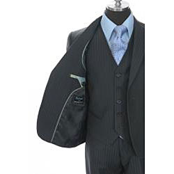 Ferrecci Boys' Blue/ Grey Two-button Three-piece Suit