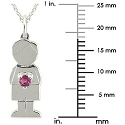 10k Gold 'Little Boy' Rhodolite Designer Necklace
