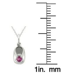 10k Gold June Birthstone Rhodolite 'Baby Booty' Designer Necklace 