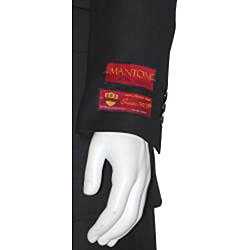 Mantoni Men's Black Two-button Slim Fit Suit