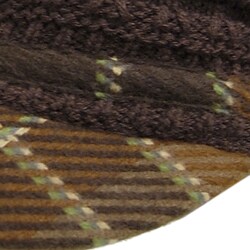 Adi Designs Women's Plaid Knit Brim Cabbie Cap