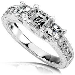 14k Gold 1 1/2ct TDW Asscher-cut Diamond Ring (H-I, SI-I2)